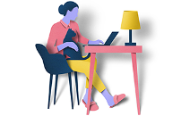 Woman on ipad