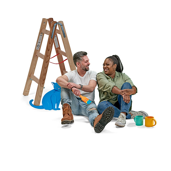 People infront of ladder